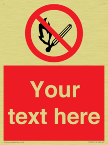 Custom No Open Flames Sign